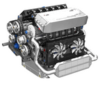 Motor Inline-6 German Motorizado | 744PCS - imagem principal