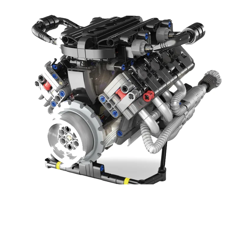 Motor V8 Engine Motorizado | 716PCS - imagem principal