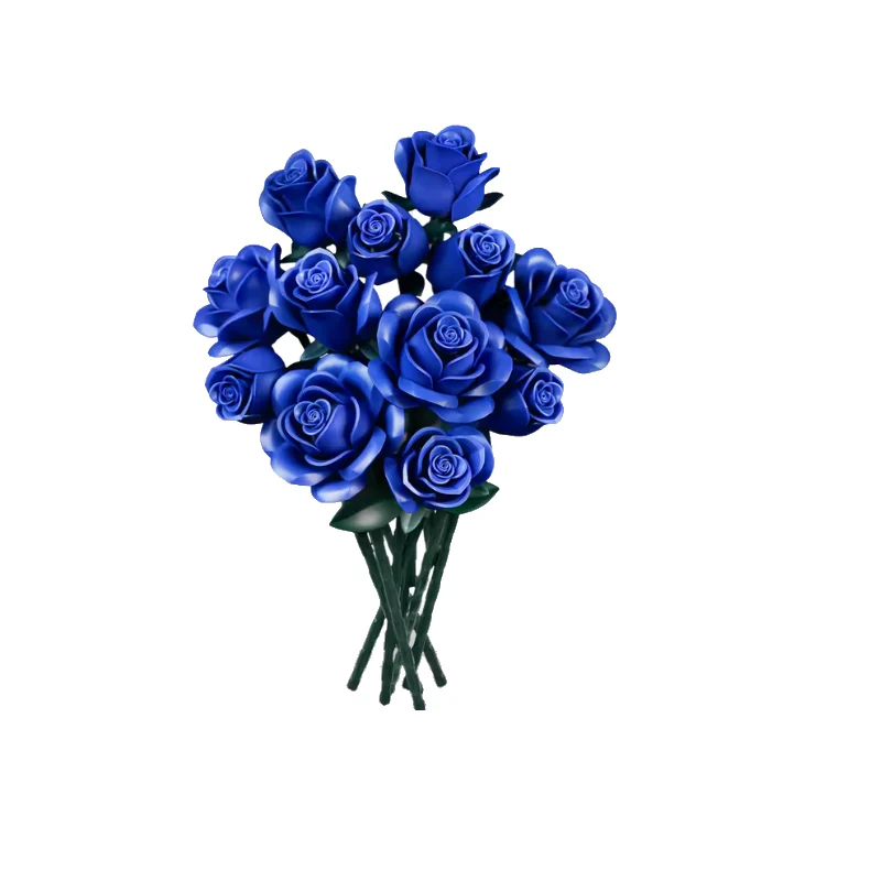 Buquê de Flores de Rosas Azuis | 608PCS