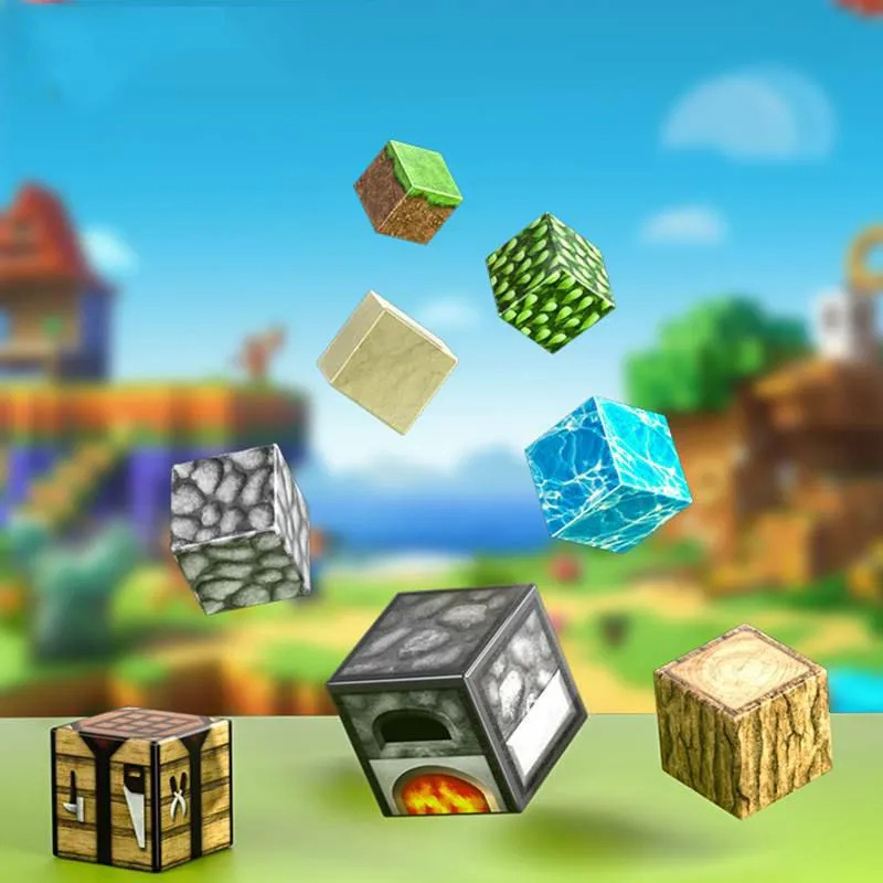 Mundo Minecraft + Minifigures de Brinde | 500PCS Magnéticas